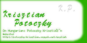 krisztian potoczky business card